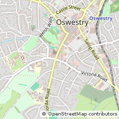Map of Oswestry, Shropshire