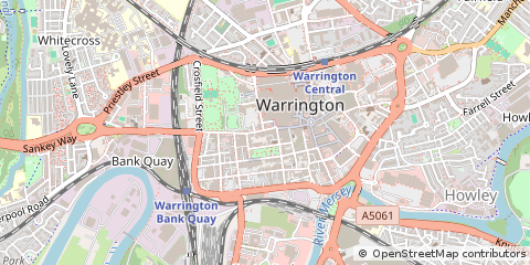 Map of Warrington, Cheshire