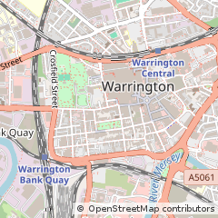 Map of Warrington, Cheshire