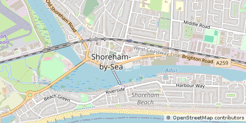 Map of Shoreham-by-SEA, West Sussex
