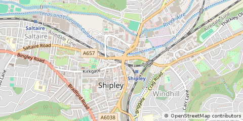 Map of Shipley, West Yorkshire