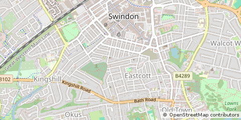 Map of Swindon, Wiltshire