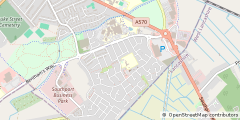 Map of Southport, Lancashire