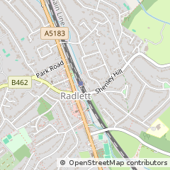 Map of Radlett, Hertfordshire