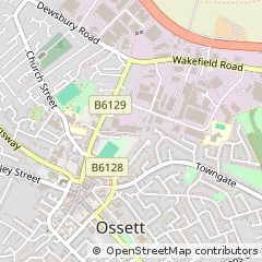 Map of Ossett, West Yorks