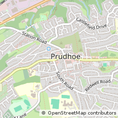 Map of Prudhoe, Northumberland