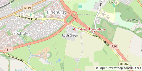 Map of Hertford