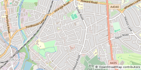 Map of Birmingham, West Midlands