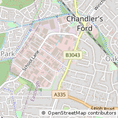 Map of Chandlers Ford, Hampshire
