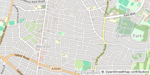 Map of Bournemouth, Dorset