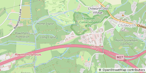 Map of Chilworth, Southampton