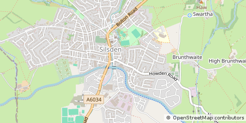 Map of Keighley, West Yorkshire