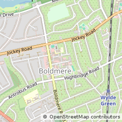 Map of Sutton Coldfield, West Midlands