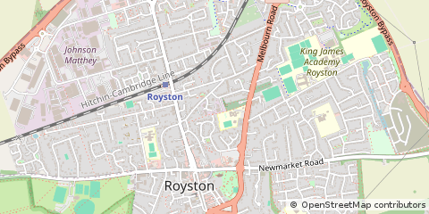 Map of Royston, Hertfordshire