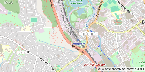 Map of Stoke on Trent, Staffordshire