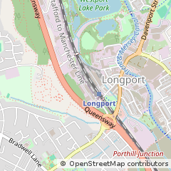Map of Stoke on Trent, Staffordshire