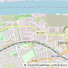 Map of Jarrow, Tyne and Wear