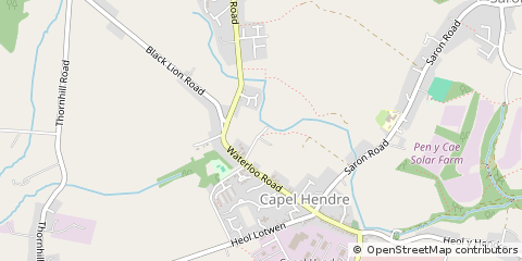 Map of Ammanford, Carmarthenshire