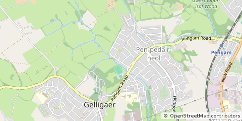 Map of Hengoed, MID Glamorgan