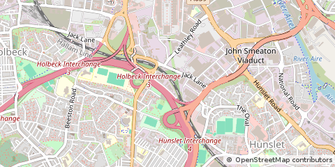 Map of Leeds, West Yorkshire