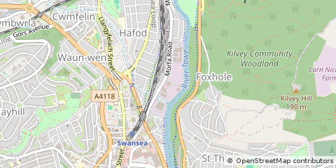 Map of West Glamorgan