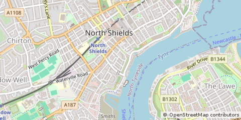 Map of North Shields, Tyne & Wear