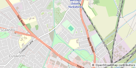 Map of Doncaster, South Yorkshire