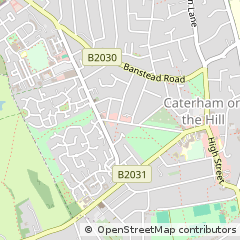 Map of Caterham, Surrey