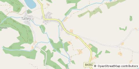Map of Llandeilo, Carmarthenshire