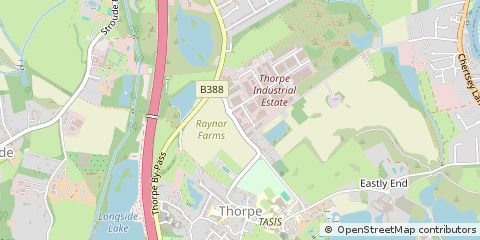 Map of Egham, Surrey