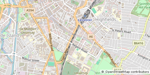 Map of Leicester