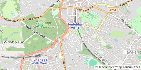 Map of Tunbridge Wells, Kent
