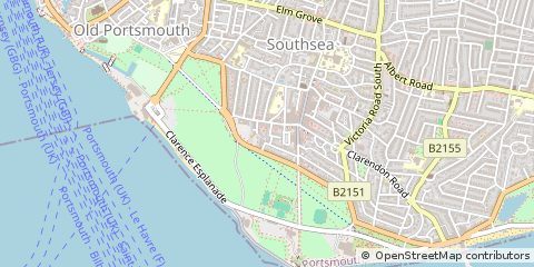 Map of Southsea, Hampshire