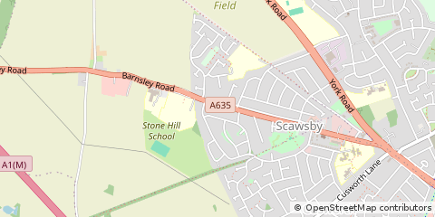 Map of Doncaster, South Yorkshire