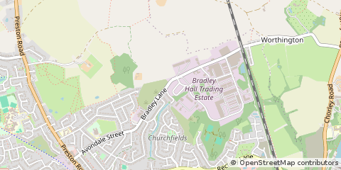 Map of Wigan, Lancs
