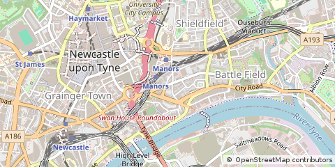 Map of Newcastle Upon Tyne