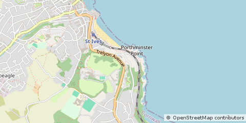 Map of ST Ives, Cornwall