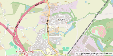 Map of Wigan, Lancs
