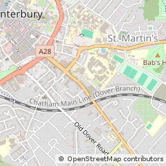 Map of Canterbury, Kent