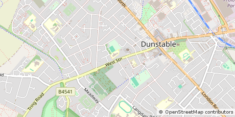 Map of Dunstable, Bedfordshire