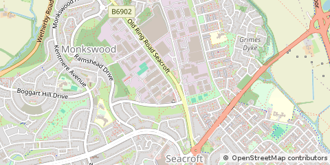 Map of Leeds, West Yorkshire