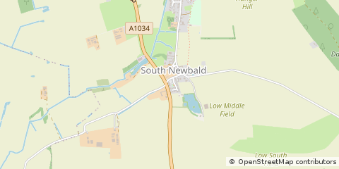 Map of North Newbald, E Yorkshire