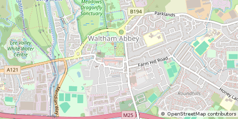 Map of Waltham Abbey, Essex