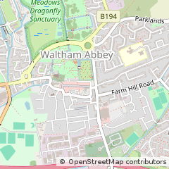 Map of Waltham Abbey, Essex