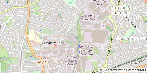 Map of Swindon, Wiltshire