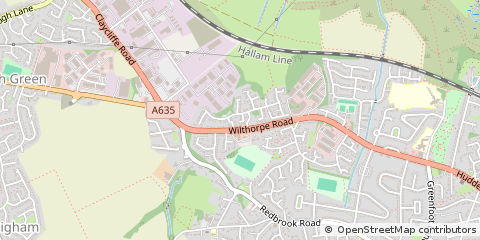 Map of Barnsley, South Yorkshire