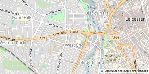 Map of Leicester