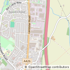 Map of Lutterworth, Leicestershire