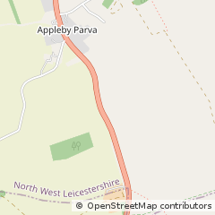 Map of Swadlincote, Derbyshire
