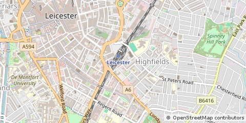 Map of Leicester